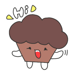 [LINEスタンプ] こんにちは私はチョコマフィン