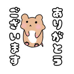 [LINEスタンプ] ♡文字大きめ♡ハムスタースタンプฅ•ﻌ•ฅ