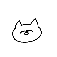 [LINEスタンプ] 眉間しわキャットの画像（メイン）