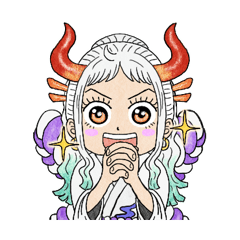 [LINEスタンプ] ONE PIECE ヤマト百面相スタンプの画像（メイン）