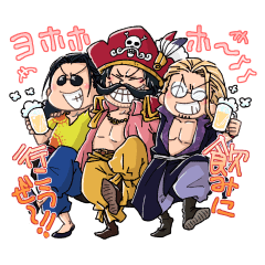 [LINEスタンプ] なぎさんのONE PIECEスタンプ