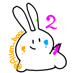 [LINEスタンプ] うさぎ(ver.ピースフル) 2