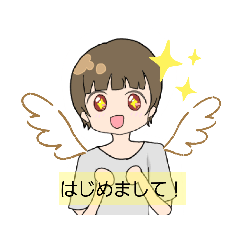 [LINEスタンプ] 茶髪の自由な女の子