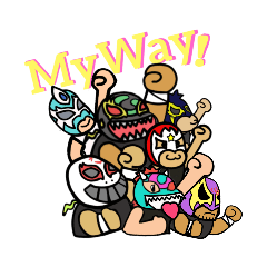 [LINEスタンプ] ルチャ・リブレ×プロレス「My Way」