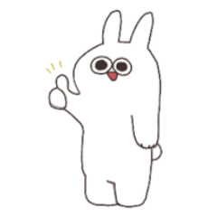 [LINEスタンプ] しろいうさぎのぷー