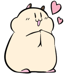 [LINEスタンプ] ふくよかなハムちゃん