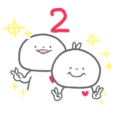 [LINEスタンプ] えがおとえくぼ2