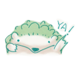 [LINEスタンプ] グリーンハリネズミ