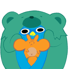 [LINEスタンプ] クマとリスとフクロウ