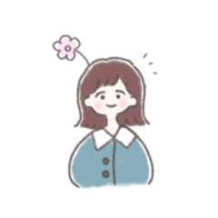 [LINEスタンプ] ほんわかなおんなのこ