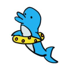 [LINEスタンプ] Manhattan Beach のイルカ