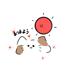 [LINEスタンプ] 変な三毛猫