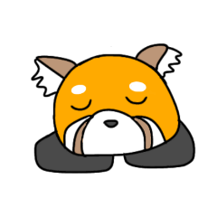 [LINEスタンプ] ギザ耳レッサーパンダくん