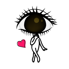 [LINEスタンプ] めだま婦人