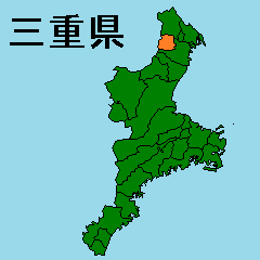 [LINEスタンプ] 拡大する三重県の市町村地図 その2の画像（メイン）