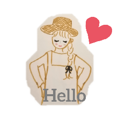 [LINEスタンプ] 黒りぼんの女の子