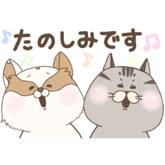 [LINEスタンプ] 地味猫とおしゃんてぃー犬(敬語)