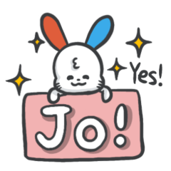 [LINEスタンプ] ルクセンブルク語うさぎスタンプ(英語ver)