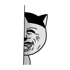 [LINEスタンプ] ハチワレ猫の不気味めスタンプ