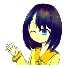[LINEスタンプ] 青髪の女の子