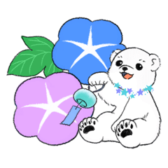 [LINEスタンプ] 星しろくま 夏