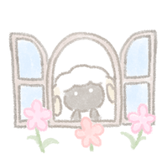 [LINEスタンプ] ひつじさんぽよぽよ