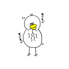 [LINEスタンプ] 白とグレーのとり