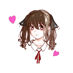 [LINEスタンプ] 茶髪ツインテールの女の子