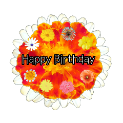 [LINEスタンプ] お誕生日 お祝い ありがとう お花スタンプ