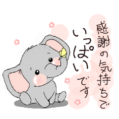 [LINEスタンプ] かわいいアニマルスタンプ 癒しゾウ