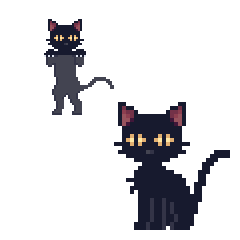 [LINEスタンプ] 黒猫 x くろねこ