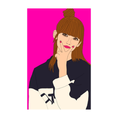 [LINEスタンプ] 女の子の絵スタンプ