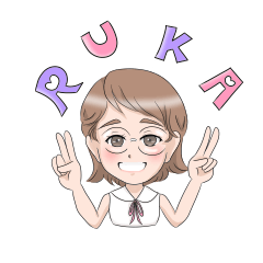 [LINEスタンプ] めがねの女の子