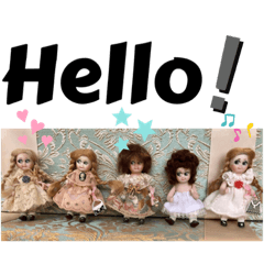 [LINEスタンプ] My pretty dolls！(bisque dolls)