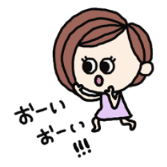 [LINEスタンプ] 1言で返信に便利な女の子セット