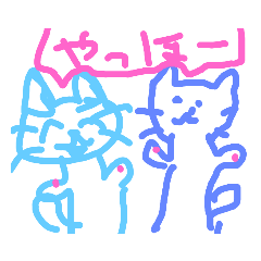 [LINEスタンプ] tokeneko＆akuaコラボオリジナルスタンプ‼️