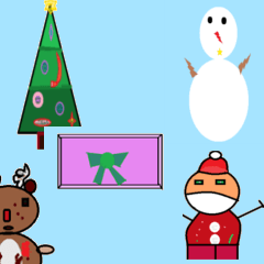 [LINEスタンプ] 変なサンタさん