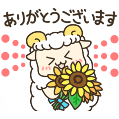 [LINEスタンプ] ひつじのもこめりさん夏の日常会話スタンプ