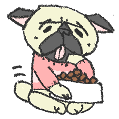 [LINEスタンプ] パグ犬プルーちゃん