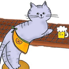 [LINEスタンプ] MORISの看板猫かもめ