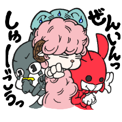 [LINEスタンプ] 苔の生えた月と銀の目