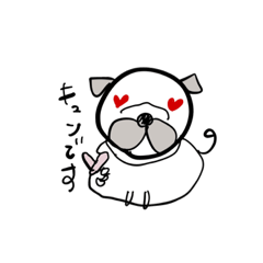 [LINEスタンプ] パグの落書き2