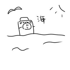[LINEスタンプ] だれとく？スタンプ夏