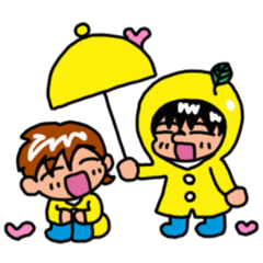 [LINEスタンプ] 仲良し男の子とおじさんスタンプ