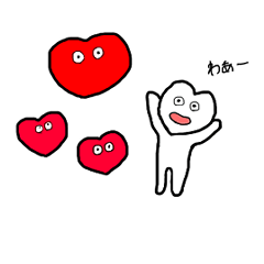 [LINEスタンプ] ハートをくばるケビンくん