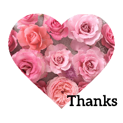 [LINEスタンプ] Thanks Roses
