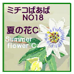 [LINEスタンプ] ミチコばあば NO18 夏の花 C