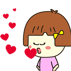 [LINEスタンプ] シックな単発少女バリの日常
