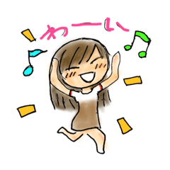 [LINEスタンプ] はっぴーガール