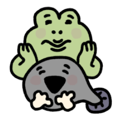 [LINEスタンプ] ケロとタマオ